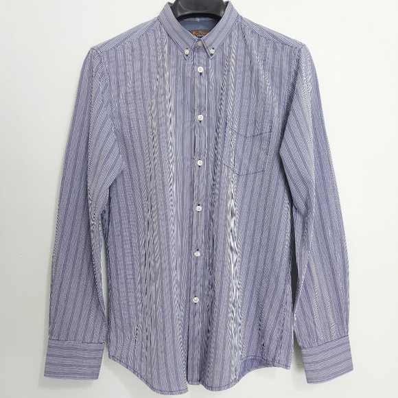 Ben Sherman Other - Ben Sherman Men's Shirt Size XL Blue White Stripe Long Sleeve Button Down Cotton